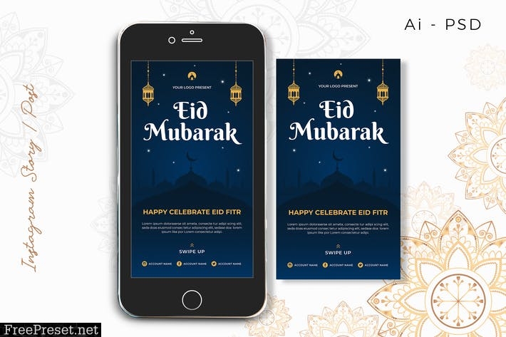 EID Mubarak Digital Greeting Card U39W9EJ