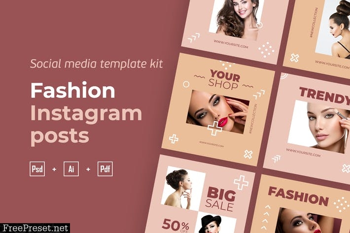 Fashion instagram posts template kit - 05 KUZ3QVE