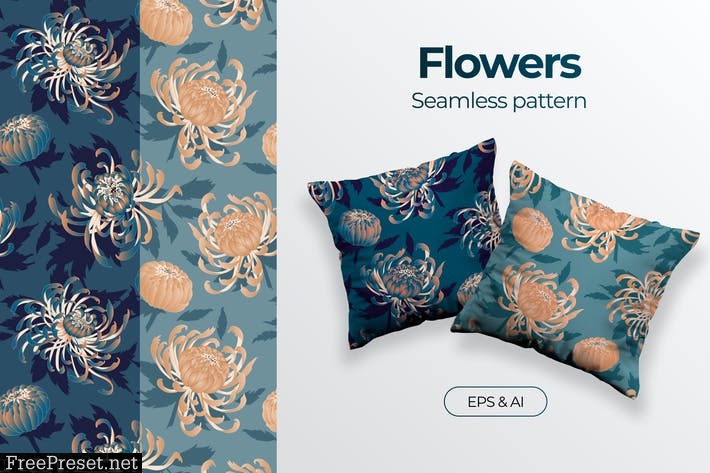 Flowers - seamless pattern DZ6XQL4