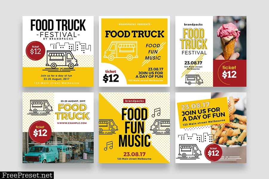 Food Truck Social Media Template RCNKULB