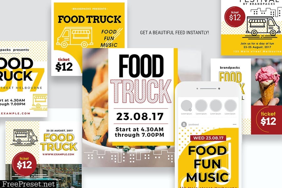 Food Truck Social Media Template RCNKULB