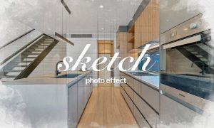 Interior Sketch Photo Effect
