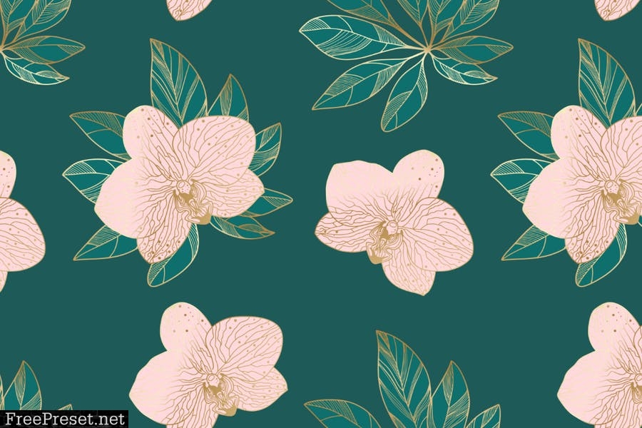 Intic – floral collection of vector patterns YURYHXV