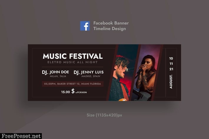 Music Festival Facebook Timeline Cover & Banner 4NVA5YB