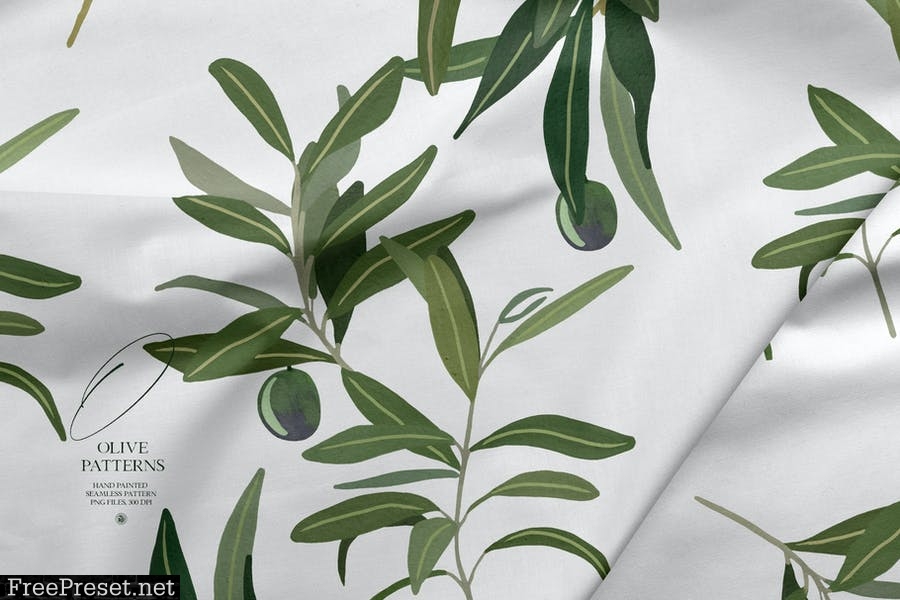 Olive Patterns - hand painted patterns