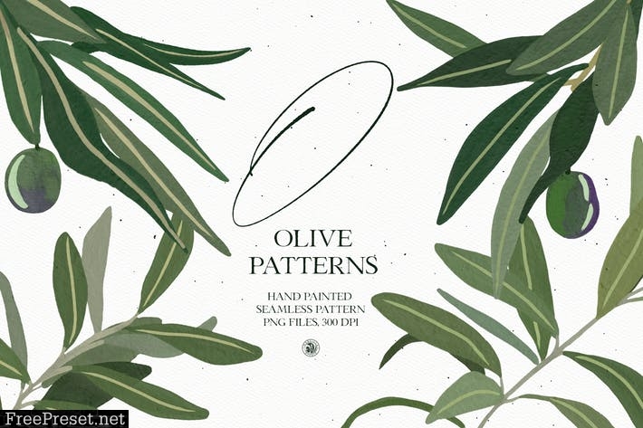 Olive Patterns - hand painted patterns