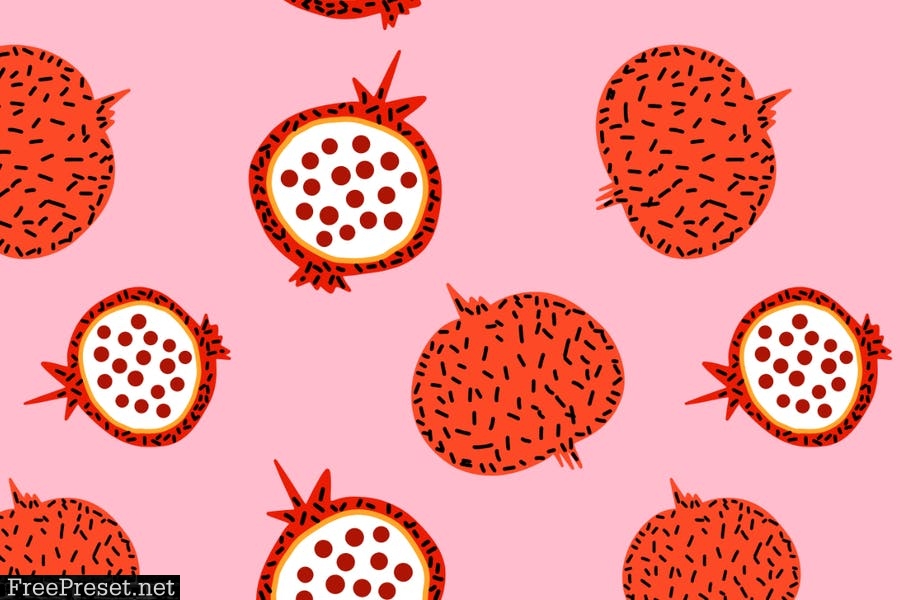 Orando – fancy fruit collection of vector patterns QEUYRRK