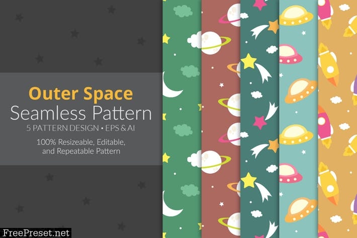 Outer Space Seamless Pattern Pack Z2R584P