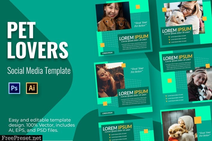 Pet Care Better Social Media Template VPZY9FU