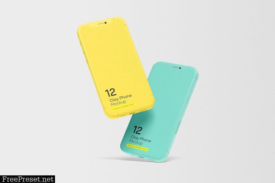 Phone 12 Pro Clay Mockup 05 SSLD2XF