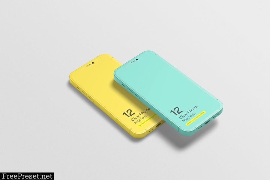 Phone 12 Pro Clay Mockup 05 SSLD2XF