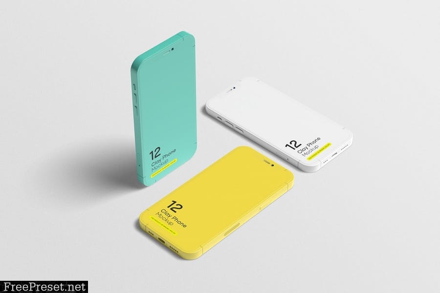 Phone 12 Pro Clay Mockup 05 SSLD2XF