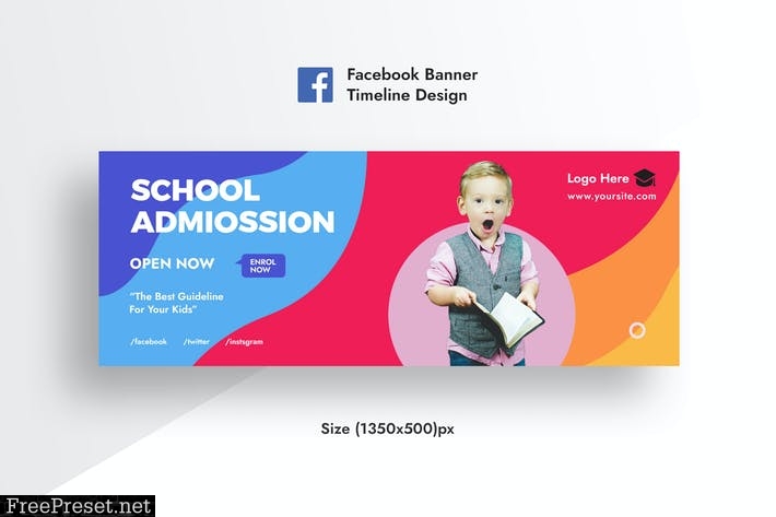 Schoole Admission & Education Facebook AD Banner 99GUZ5B