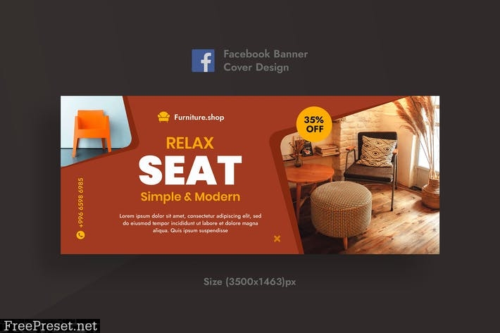 Social Media Kit For Furniture Sale's Web Banner Z8Y4N7W