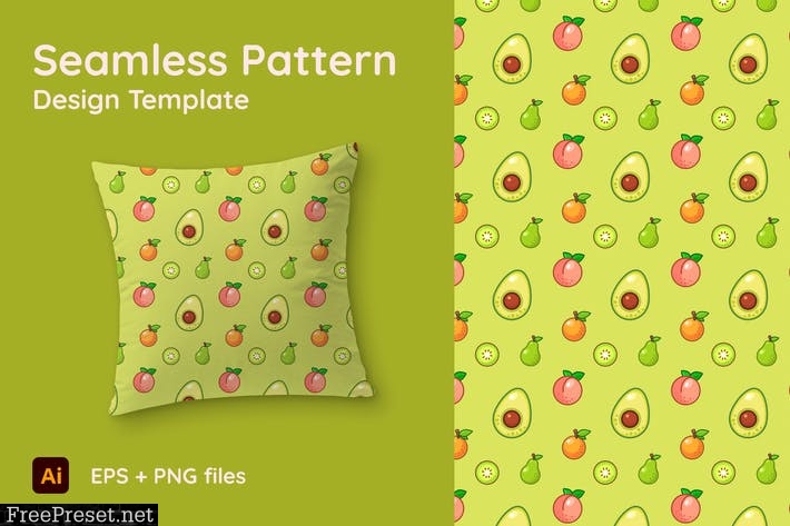 Theme starring Avocado - Seamless Pattern 5NSTLBS