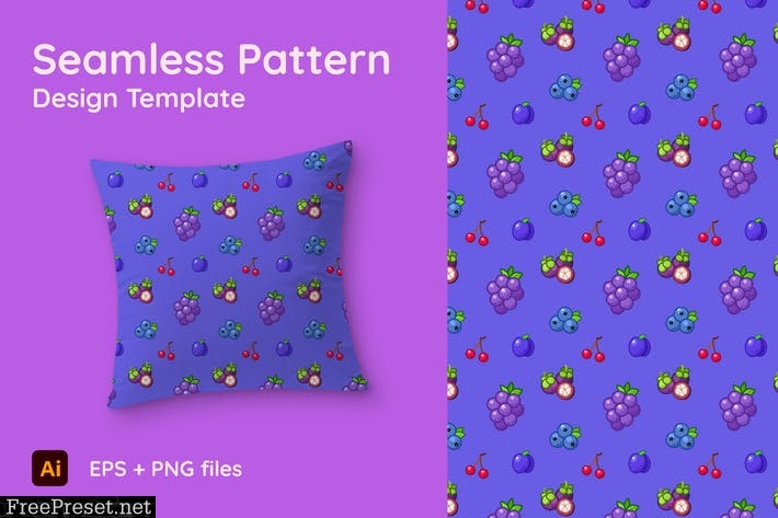 Theme starring Grape - Seamless Pattern NG36LWS