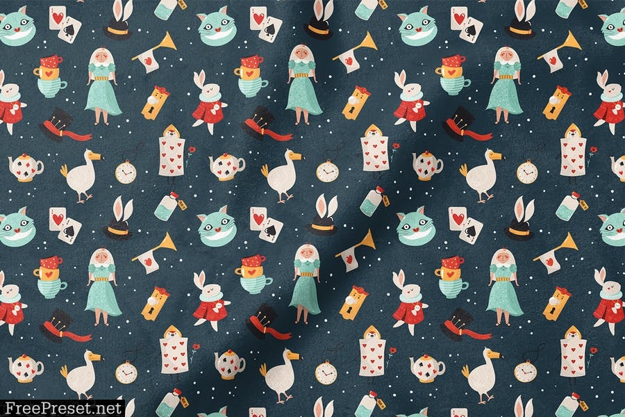 Wonderland Seamless Patterns