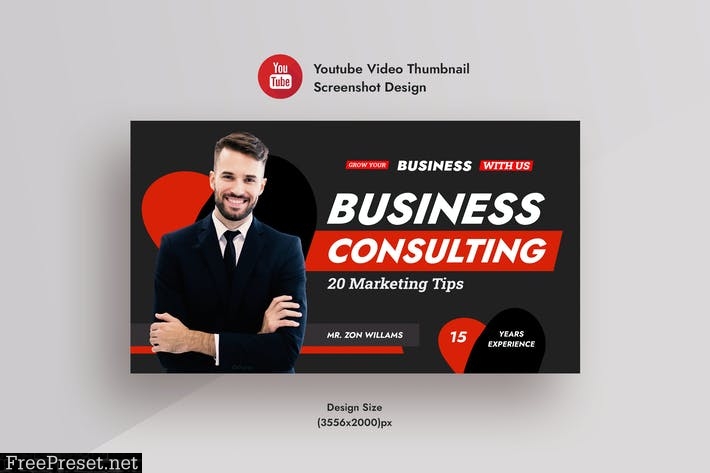 YouTube Thumbnail Business & Consultant AD Banner JZLX939
