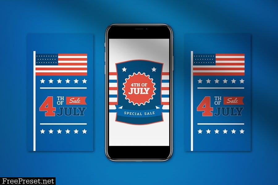 4th of July Sale Instagram Pack 6FXUSVJ