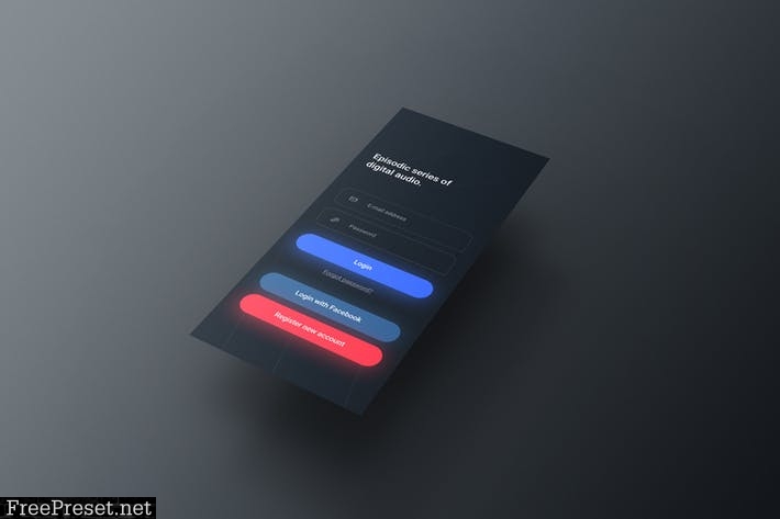 Application Screen Presentation Mockup W3WDRS7