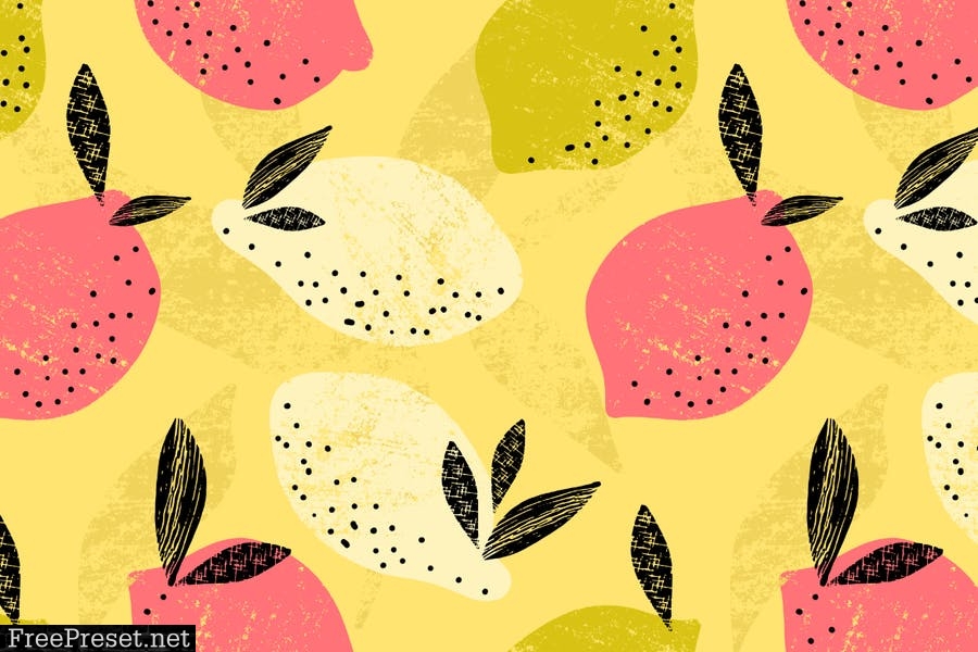 Aprice – Funny Fruit Vector Seamless Pattern L9RBSKN