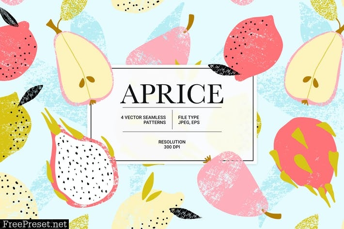 Aprice – Funny Fruit Vector Seamless Pattern L9RBSKN