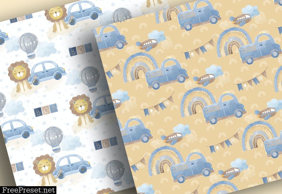 Baby Boy digital paper pack QGTRV22