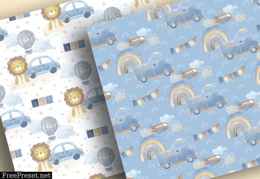 Baby Boy digital paper pack QGTRV22