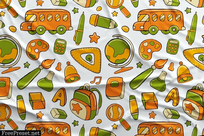 Back to School Seamless Pattern #01 85FTVR6