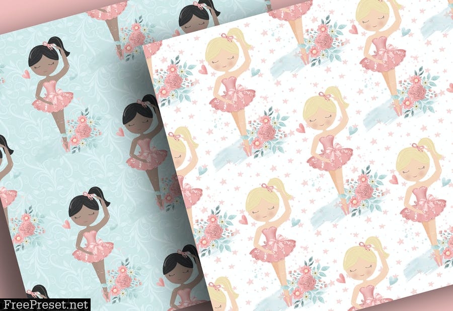 Ballerina digital paper pack LR4N36T