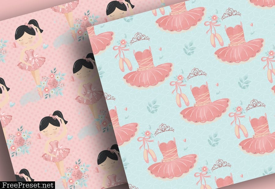 Ballerina digital paper pack LR4N36T