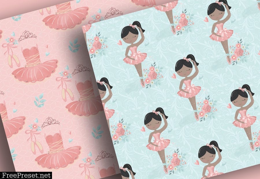 Ballerina digital paper pack LR4N36T