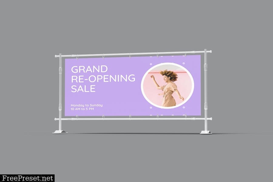 Banner Stand Mock-Up 7DKML82