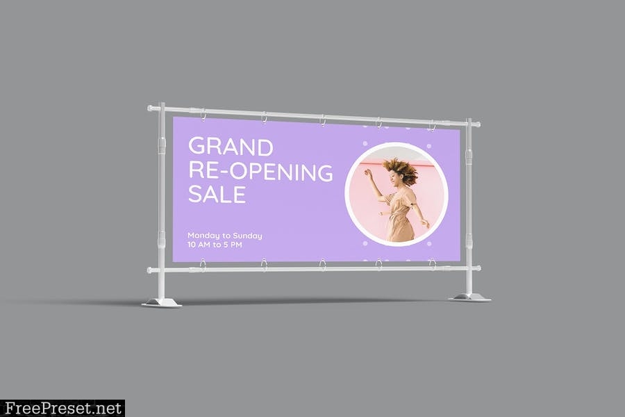 Banner Stand Mock-Up 7DKML82