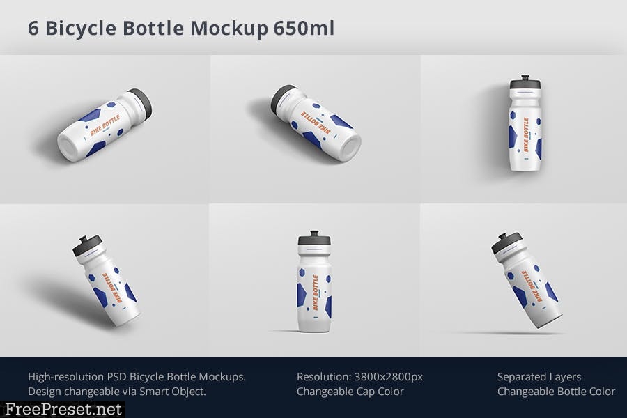 Bicycle Bottle Mockup 650ml M5YH42C