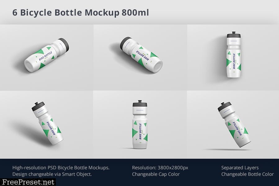 Bicycle Bottle Mockup 800ml 5K7D4NV