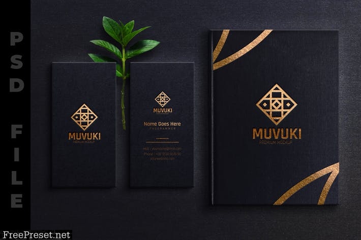 Book and Business Card Package Mockup 7DZ8WJS