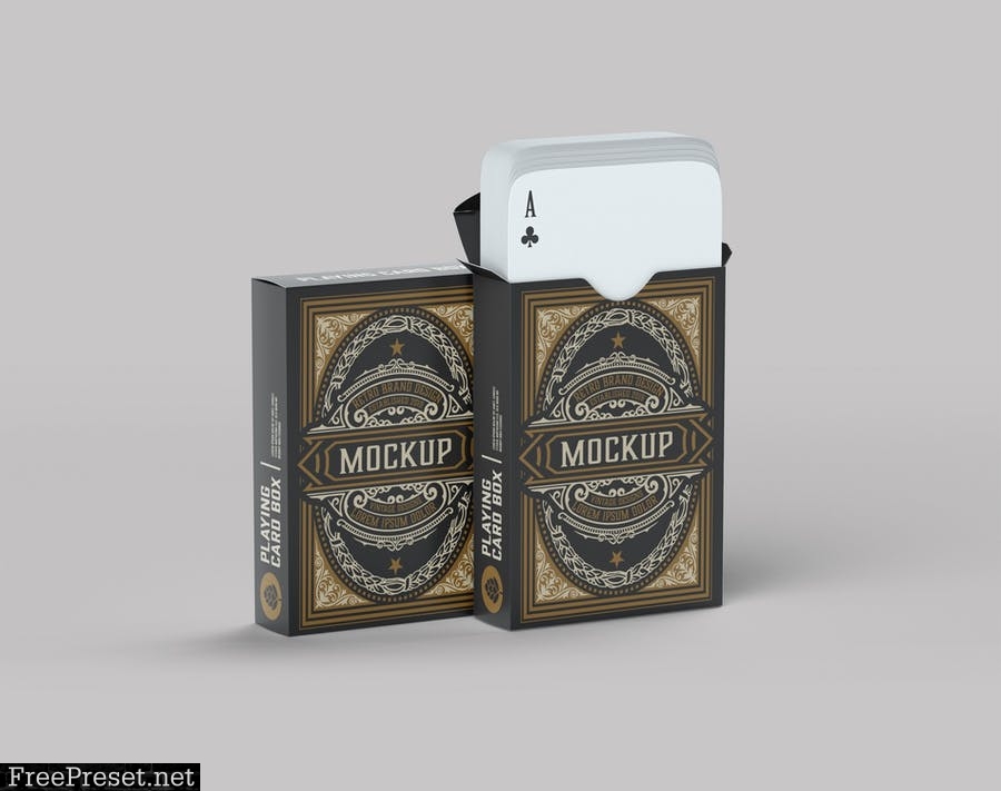 Box with Playing Cards Mockup LT2EB6R