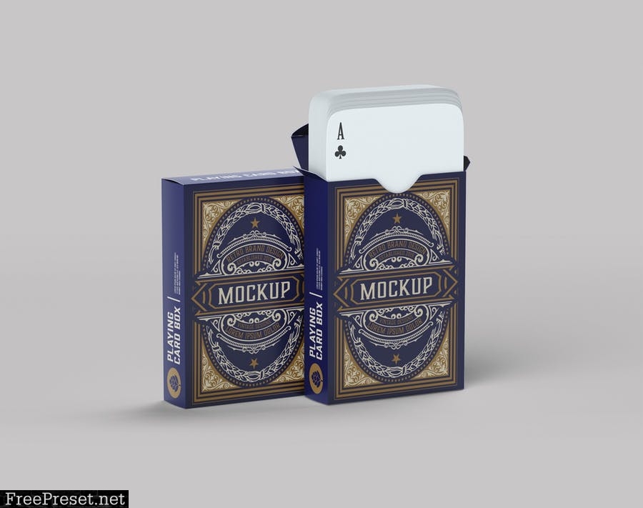 Box with Playing Cards Mockup LT2EB6R