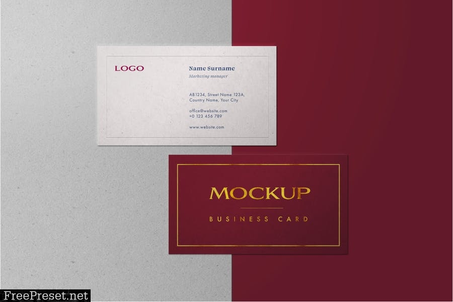 Business Card Mockup Set XVVD2XV