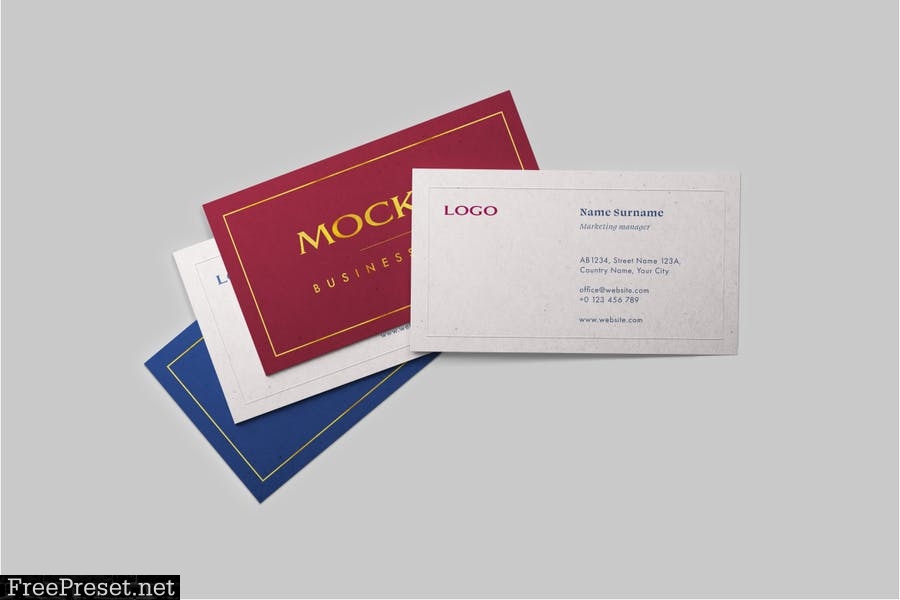 Business Card Mockup Set XVVD2XV