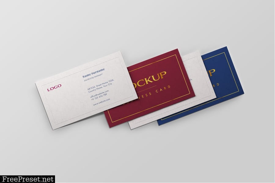 Business Card Mockup Set XVVD2XV