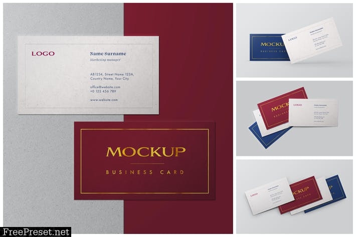 Business Card Mockup Set XVVD2XV