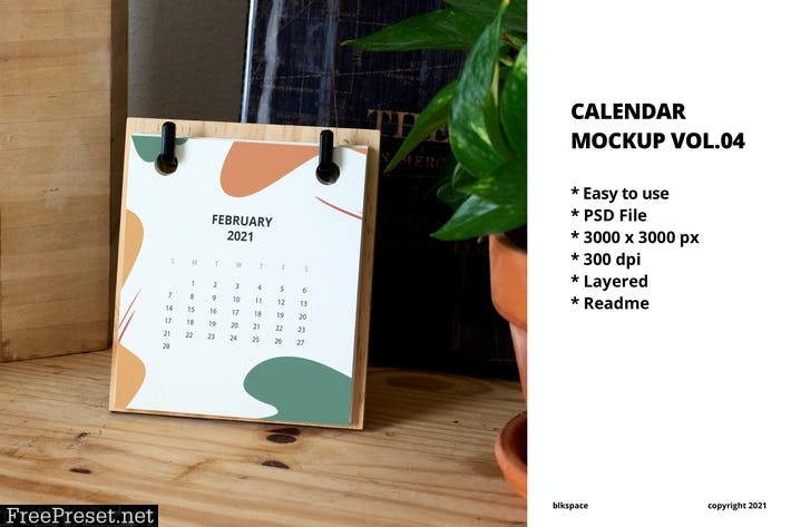 Calendar Mockup Vol.04 WL7SCKD