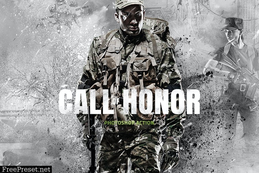 Call of Honor Photoshop Action