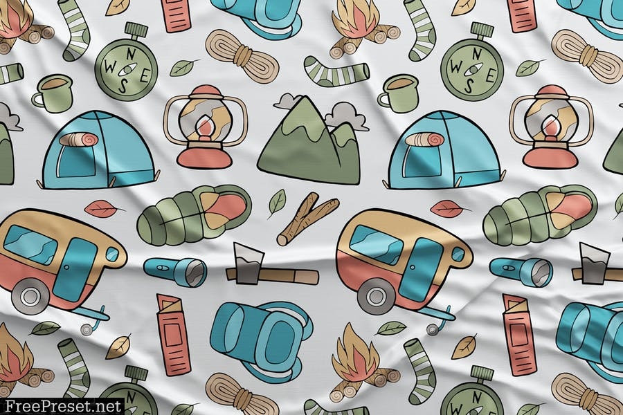 Camping Seamless Pattern #01 AS9LPWH