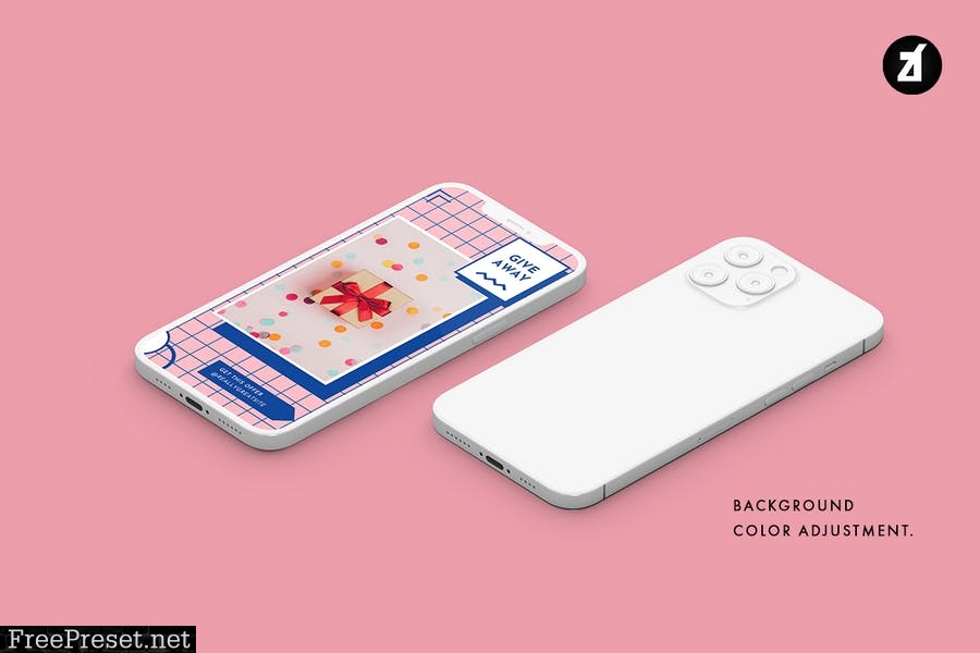 Clay smartphone showcase mockup PLHTXV4