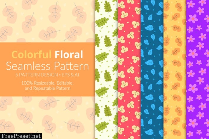 Colorful Floral Seamless Pattern DX22QC3