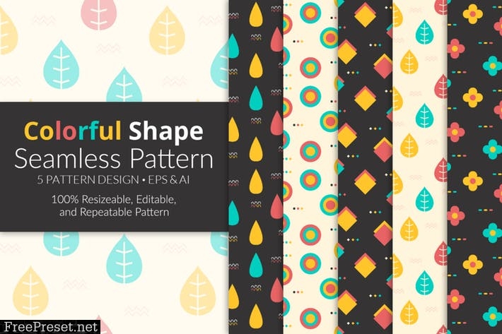 Colorful Shape Seamless Pattern MFV52E7