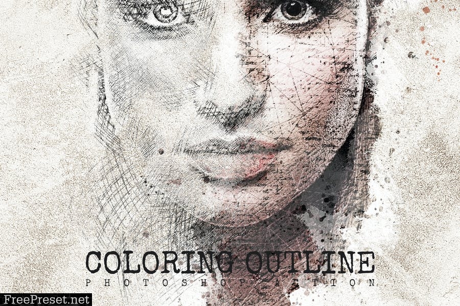 Coloring Outline Photoshop Action